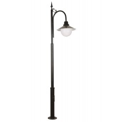 Modi Lighting BDR-68090-1BSY-OP Siyah Boyalı Dış Mekan Aydınlatma E27 Aluminyum Döküm Dip Polikarbon/Polietilen 60cm