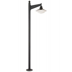 Modi Lighting BDR-68091-1BSY-OP Siyah Boyalı Dış Mekan Aydınlatma E27 Aluminyum Çelik Sac Polikarbon Cam 60cm