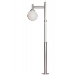 Modi Lighting BDR-68095-1GR-M1-OP Gri Boyalı Dış Mekan Aydınlatma E27 Metal Polietilen Cam 55cm