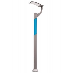 Modi Lighting BDR-68099-BTK-LED Gri/Mavi Boyalı Dış Mekan Aydınlatma G12 Çelik Boru Temperli Cam 90cm