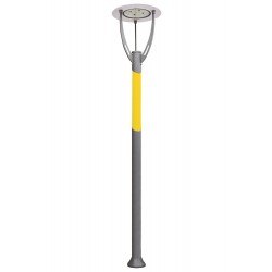 Modi Lighting BDR-68100-SA-LED Gri/Sarı Boyalı Dış Mekan Aydınlatma LED Çelik Boru Pleksi 75cm