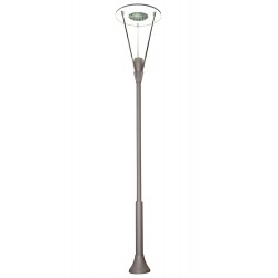 Modi Lighting BDR-68107-GR-LED Gri Boyalı Dış Mekan Aydınlatma LED Çelik Boru Polikarbon 80cm