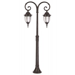 Modi Lighting BDR-68177-2BSY-M1 Siyah Boyalı Dış Mekan Aydınlatma E27 Çelik Boru ABS Polikarbon Cam 50cm
