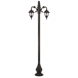 Modi Lighting BDR-68180-2BSY-M2 Siyah Boyalı Dış Mekan Aydınlatma E27 Çelik Boru ABS Polikarbon Cam 80x25cm