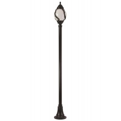 Modi Lighting BDR-68182-1BSY Siyah Boyalı Dış Mekan Aydınlatma E27 Aluminyum Çelik Boru Akrilik Cam 30cm