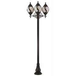 Modi Lighting BDR-68182-3BSY Siyah Boyalı Dış Mekan Aydınlatma E27 Aluminyum Çelik Boru Akrilik Cam 85x30cm