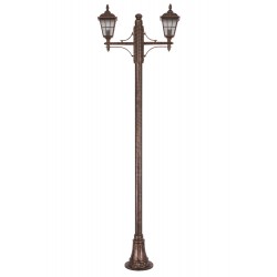 Modi Lighting BDR-68183-2BKR Kahverengi Boyalı Dış Mekan Aydınlatma E27 Çelik Boru ABS Polikarbon Cam 80x20cm
