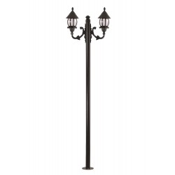 Modi Lighting BDR-68184-2BSY-M3 Siyah Boyalı Dış Mekan Aydınlatma E27 Çelik Boru ABS Akrilik Cam 70x30cm