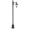 Modi Lighting BDR-68186-1BSY-M3 Siyah Boyalı Dış Mekan Aydınlatma E27 Çelik Boru ABS Polikarbon Cam 50x26cm