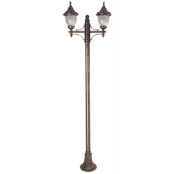 Modi Lighting BDR-68186-2BKR-M3 Kahverengi Boyalı Dış Mekan Aydınlatma E27 Çelik Boru ABS Polikarbon Cam 90x26cm