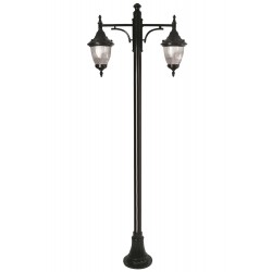 Modi Lighting BDR-68186-2BSY-M3 Siyah Boyalı Dış Mekan Aydınlatma E27 Çelik Boru ABS Polikarbon Cam 100x26cm