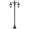 Modi Lighting BDR-68186-2BSY-M3 Siyah Boyalı Dış Mekan Aydınlatma E27 Çelik Boru ABS Polikarbon Cam 100x26cm