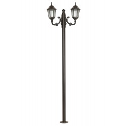 Modi Lighting BDR-68188-2BSY Siyah Boyalı Dış Mekan Aydınlatma E27 Çelik Boru ABS Polikarbon Cam 80x23cm