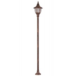 Modi Lighting BDR-68190-1BKR Kahverengi Boyalı Dış Mekan Aydınlatma E27 Çelik Boru ABS Polikarbon Cam 24cm