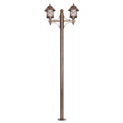 Modi Lighting BDR-68199-2BKR-M2 Kahverengi Boyalı Dış Mekan Aydınlatma E27 Çelik Boru ABS Polikarbon Cam 80x26cm