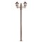 Modi Lighting BDR-68199-2BKR-M2 Kahverengi Boyalı Dış Mekan Aydınlatma E27 Çelik Boru ABS Polikarbon Cam 80x26cm