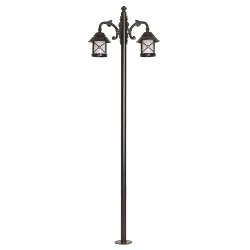 Modi Lighting BDR-68199-2BSY-M1 Siyah Boyalı Dış Mekan Aydınlatma E27 Çelik Boru ABS Polikarbon Cam 80x26cm
