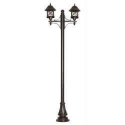 Modi Lighting BDR-68199-2BSY-M2 Siyah Boyalı Dış Mekan Aydınlatma E27 Çelik Boru ABS Polikarbon Cam 80x26cm