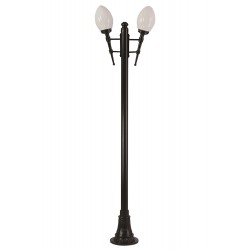 Modi Lighting BDR-68204-2BSY-M1 Siyah Boyalı Dış Mekan Aydınlatma E27 Çelik Boru ABS Akrilik Cam 60x26cm