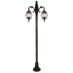 Modi Lighting BDR-68205-2BSY-M1 Siyah Boyalı Dış Mekan Aydınlatma E27 Çelik Boru ABS Akrilik Cam 80x25cm