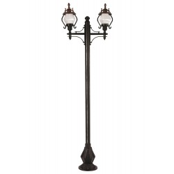Modi Lighting BDR-68205-2BSY-M2 Siyah Boyalı Dış Mekan Aydınlatma E27 Çelik Boru ABS Akrilik Cam 80x25cm