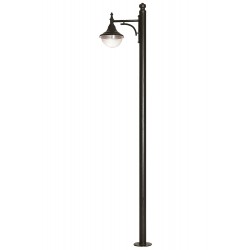 Modi Lighting BDR-68207-1BSY Siyah Boyalı Dış Mekan Aydınlatma E27 Çelik Boru ABS Polikarbon Cam 45x27cm