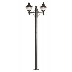 Modi Lighting BDR-68207-2BSY-M2 Siyah Boyalı Dış Mekan Aydınlatma E27 Çelik Boru ABS Polikarbon Cam 75x27cm