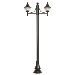 Modi Lighting BDR-68207-2BSY-M3 Siyah Boyalı Dış Mekan Aydınlatma E27 Çelik Boru ABS Polikarbon Cam 85x27cm