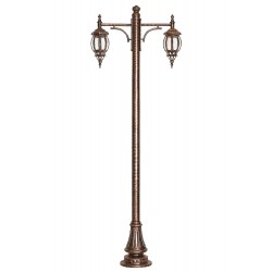 Modi Lighting BDR-68208-2BKR Kahverengi Boyalı Dış Mekan Aydınlatma E27 Çelik Boru ABS Polikarbon Cam 80x18cm