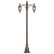 Modi Lighting BDR-68208-2BKR Kahverengi Boyalı Dış Mekan Aydınlatma E27 Çelik Boru ABS Polikarbon Cam 80x18cm