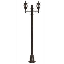 Modi Lighting BDR-68208-2BSY-M1 Siyah Boyalı Dış Mekan Aydınlatma E27 Çelik Boru ABS Polikarbon Cam 70x18cm
