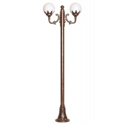 Modi Lighting BDR-68209-2BKR Kahverengi Boyalı Dış Mekan Aydınlatma E27 Çelik Boru ABS Polietilen Cam 80x25cm
