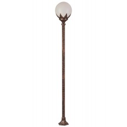Modi Lighting BDR-68209-BKR Kahverengi Boyalı Dış Mekan Aydınlatma E27 Çelik Boru ABS Polietilen Cam 25cm
