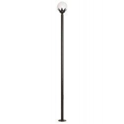 Modi Lighting BDR-68209-BSY Siyah Boyalı Dış Mekan Aydınlatma E27 Çelik Boru ABS Polietilen Cam 25cm