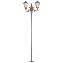 Modi Lighting BDR-68210-2BKR Kahverengi Boyalı Dış Mekan Aydınlatma E27 Çelik Boru ABS Polikarbon Cam 80x23cm