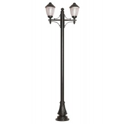 Modi Lighting BDR-68210-2BSY-M1 Siyah Boyalı Dış Mekan Aydınlatma E27 Çelik Boru ABS Polikarbon Cam 80x23cm