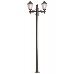 Modi Lighting BDR-68210-2BSY-M2 Siyah Boyalı Dış Mekan Aydınlatma E27 Çelik Boru ABS Polikarbon Cam 80x23cm