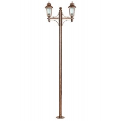Modi Lighting BDR-68211-2BKR Kahverengi Boyalı Dış Mekan Aydınlatma E27 Çelik Boru ABS Cam 85x18cm