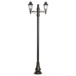 Modi Lighting BDR-68211-2BSY-M1 Siyah Boyalı Dış Mekan Aydınlatma E27 Çelik Boru ABS Cam 85x18cm