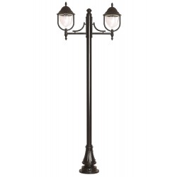 Modi Lighting BDR-68212-2BSY-M2 Siyah Boyalı Dış Mekan Aydınlatma E27 Çelik Boru ABS Polikarbon Cam 95x30cm