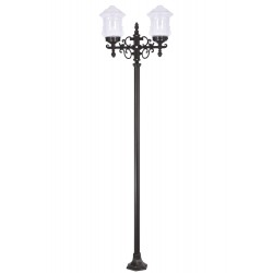 Modi Lighting BDR-68214-2BSY-M1 Siyah Boyalı Dış Mekan Aydınlatma E27 Çelik Boru ABS Akrilik Cam 50x22cm