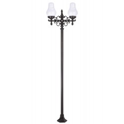 Modi Lighting BDR-68214-2BSY-M2 Siyah Boyalı Dış Mekan Aydınlatma E27 Çelik Boru ABS Akrilik Cam 50x20cm