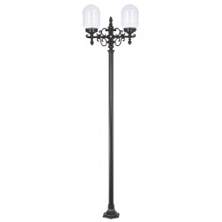 Modi Lighting BDR-68214-2BSY-M3 Siyah Boyalı Dış Mekan Aydınlatma E27 Çelik Boru ABS Akrilik Cam 50x18cm