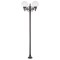 Modi Lighting BDR-68214-2BSY-M4 Siyah Boyalı Dış Mekan Aydınlatma E27 Çelik Boru ABS Akrilik Cam 50x22cm