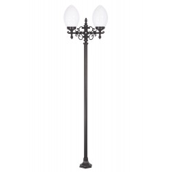 Modi Lighting BDR-68214-2BSY-M5 Siyah Boyalı Dış Mekan Aydınlatma E27 Çelik Boru ABS Akrilik Cam 50x20cm