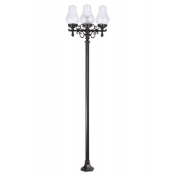 Modi Lighting BDR-68214-4BSY-M2 Siyah Boyalı Dış Mekan Aydınlatma E27 Çelik Boru ABS Akrilik Cam 50cm