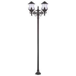 Modi Lighting BDR-68215-2BSY-M1 Siyah Boyalı Dış Mekan Aydınlatma E27 Çelik Boru ABS Akrilik Cam 50x20cm