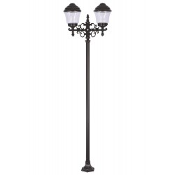 Modi Lighting BDR-68215-2BSY-M2 Siyah Boyalı Dış Mekan Aydınlatma E27 Çelik Boru ABS Akrilik Cam 50x20cm