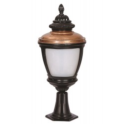 Modi Lighting BSU-68011-BSY-KOP Kahverengi/Siyah Boyalı Dış Mekan Aydınlatma E27 Aluminyum Polikarbon Cam 26cm