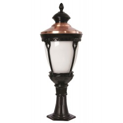 Modi Lighting BSU-68026-BSY-KOP Kahverengi/Siyah Boyalı Dış Mekan Aydınlatma E27 Aluminyum Polikarbon Cam 30cm